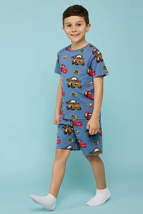 أر أند بي Cars Print Shorts Pyjama Set