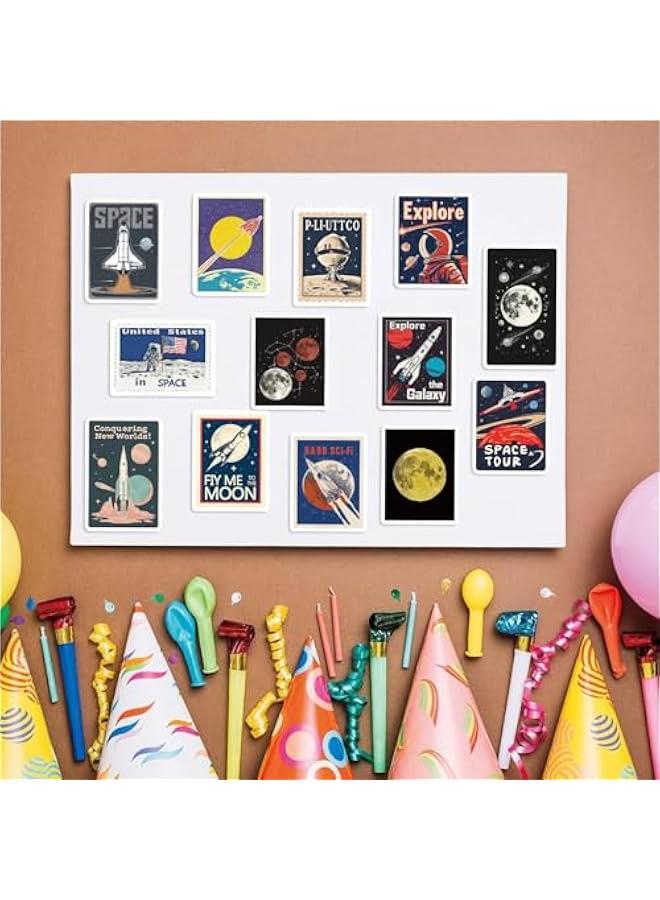 50 Vintage Rocket Stamp Space Travel Planner Stickers for Kids and Outer Space Exploration  - Image 4
