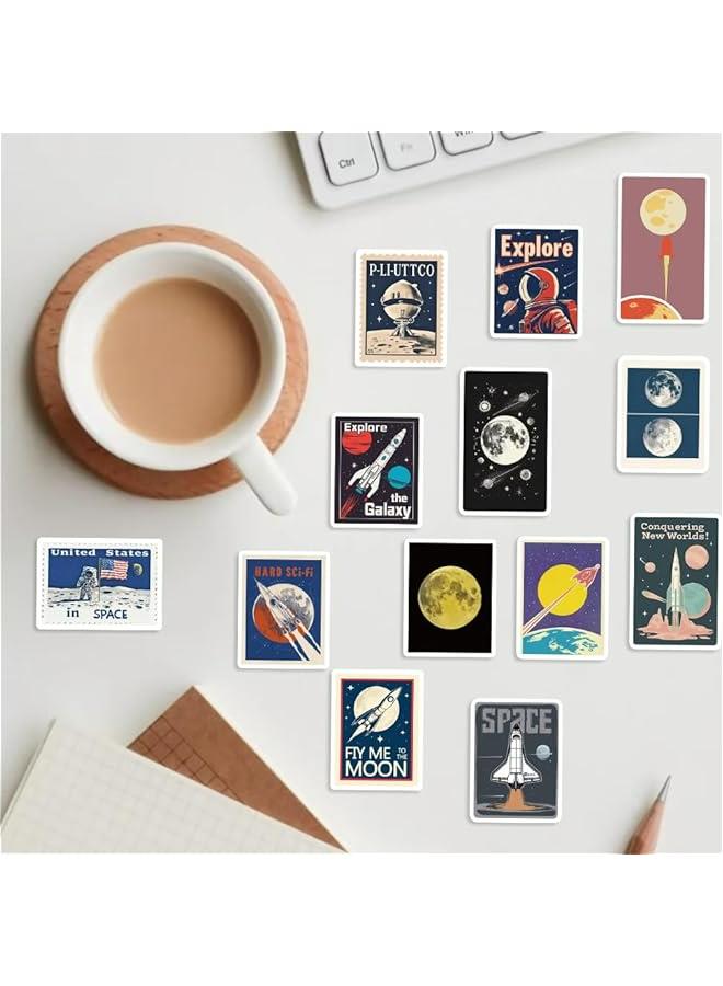 50 Vintage Rocket Stamp Space Travel Planner Stickers for Kids and Outer Space Exploration  - Image 5
