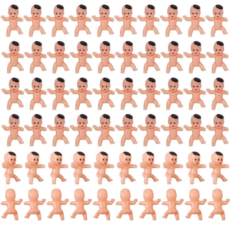 Zzyfgh 60 Pcs Plastic Babies For Games  1 Inch Mini Babies Tiny Baby For Shower Game  My Water Broke Ice Cube Game  King Cake Baby For Party Decorations - Image 1