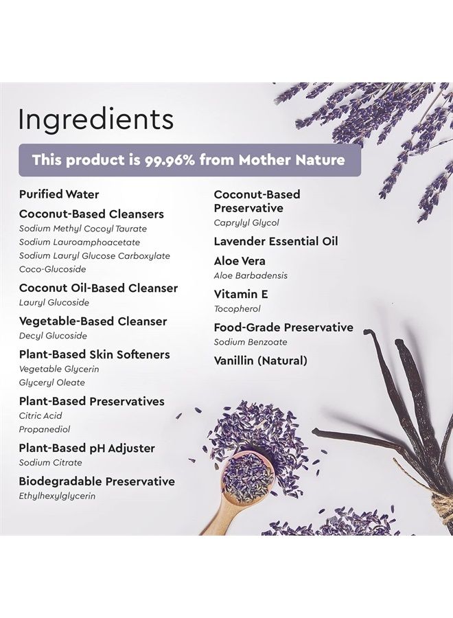 puracy Natural Foaming Hand Soap, Antibacterial Moisturizing Hand Wash, Lavender & Vanilla, 251ml, 8.5 Ounce (Pack of 3) - Image 5