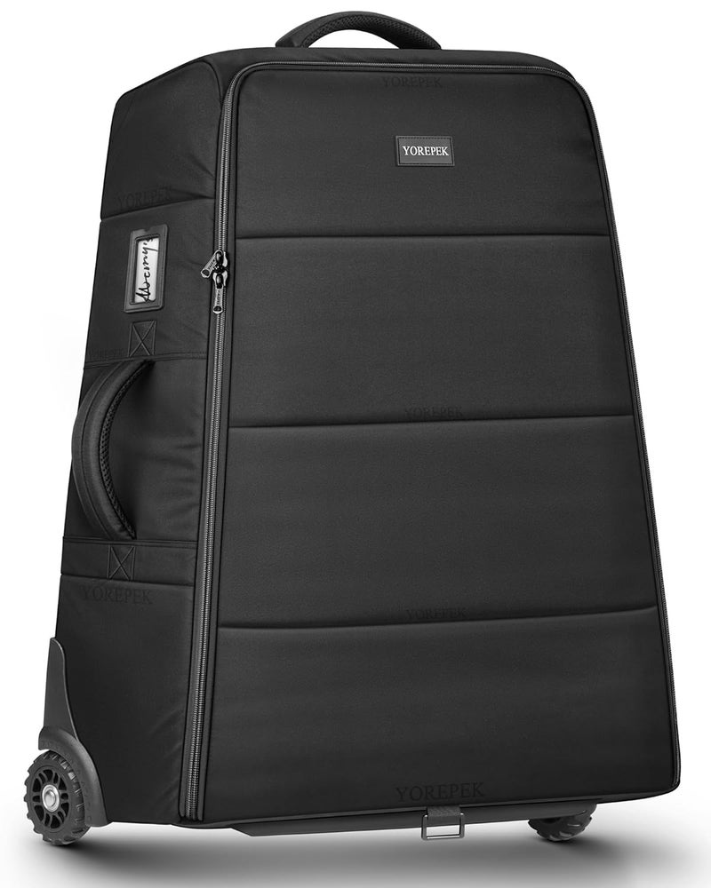 YOREPEK Stroller Bag Compatible with UPPAbaby Vista V2 Vista V3 or Cruz with Rear Wheels Padded Stroller Travel Bag for Airplane with Wheels Foldable Stroller Cover with Storage Pocket All Balck - Image 1