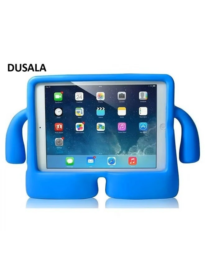 DUSALA Kids Shock‑Proof EVA Case with Handle & Stand for iPad Air Air 2 9.7 Bright Durable Cover(Blue)