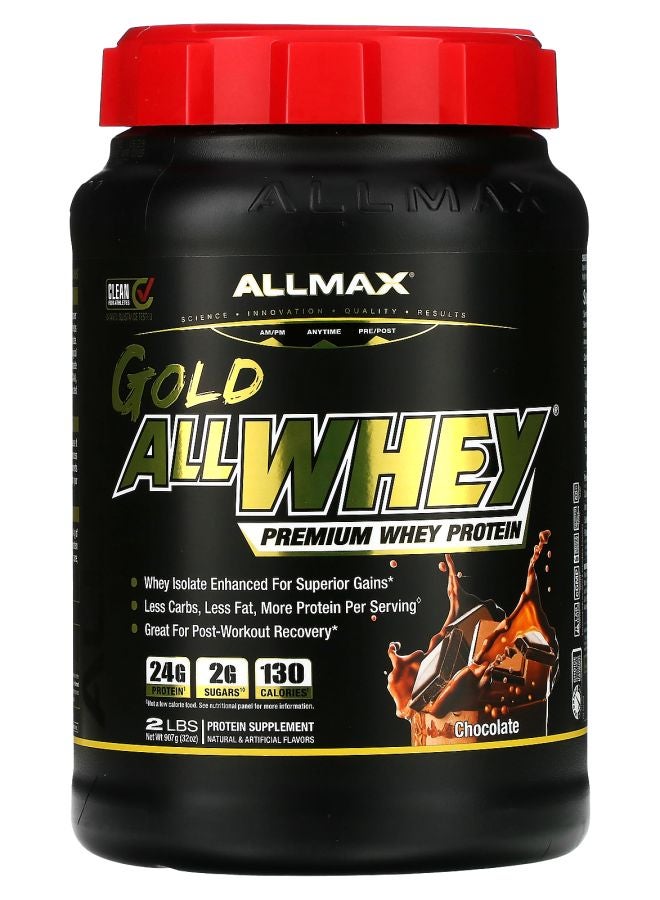 Allmax GOLD ALLWHEY® Premium Whey Protein Chocolate 2 lbs (907 g)