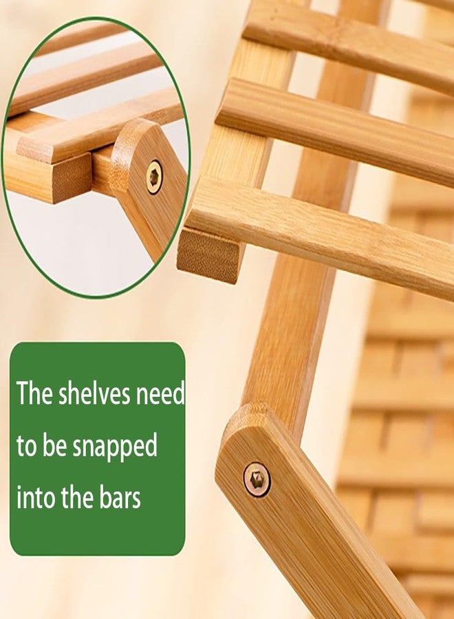 HGLuKGO Bamboo Shoe Rack,Portable Folding Shoe Storage Rack,Without Installation Shoe Organizer for Corridors, Bedrooms and Other Spaces (3 Tier) - Image 5
