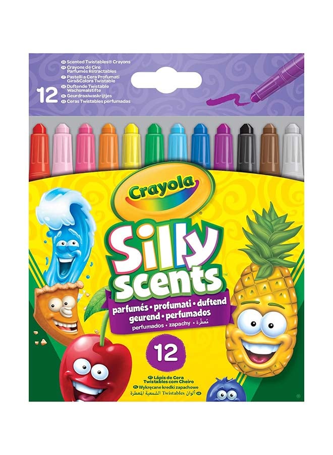 Crayola Silly Scents Twistables Crayons | 12 Flavorful Scented Colors, No Sharpening Needed! Fun and Educational Art Supplies for Kids Age 3+ - Image 2