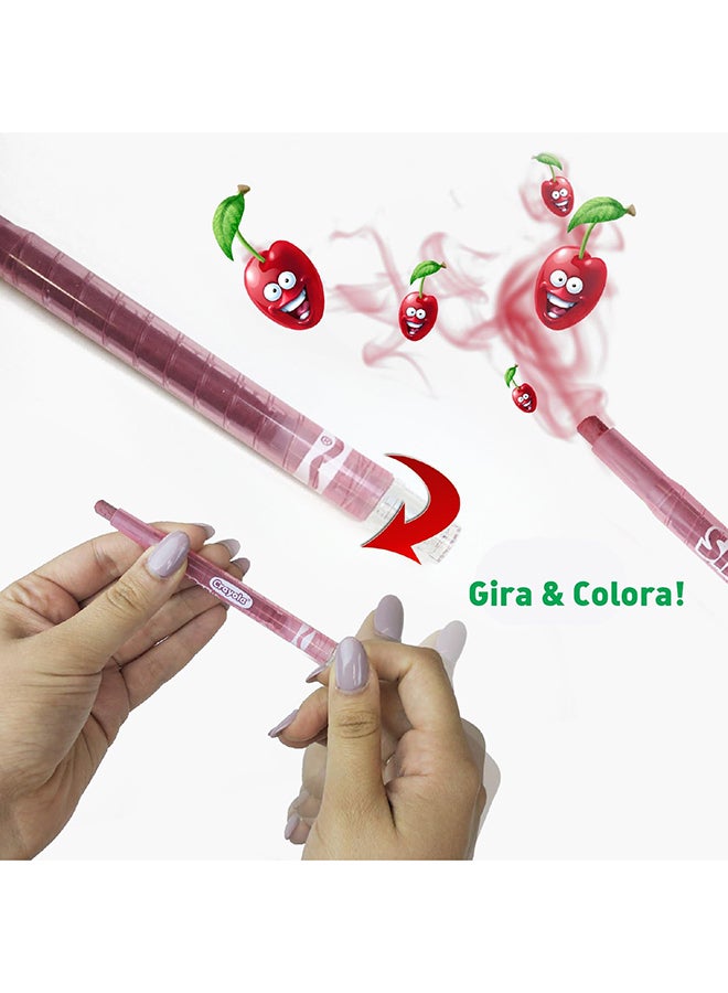 Crayola Silly Scents Twistables Crayons | 12 Flavorful Scented Colors, No Sharpening Needed! Fun and Educational Art Supplies for Kids Age 3+ - Image 4