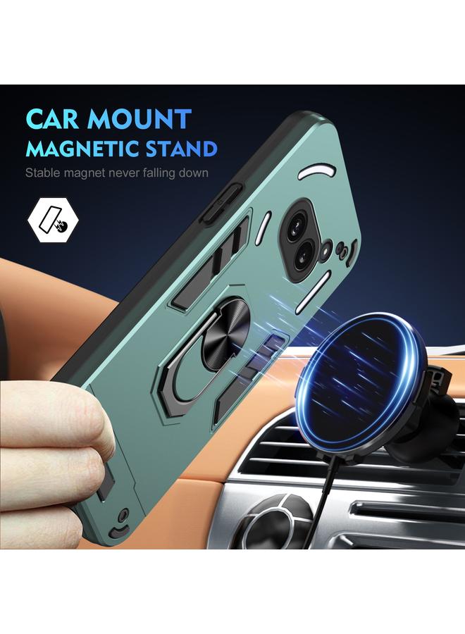 S-TOP Case For Nothing Phone 2a Shockproof Metal Ring Holder Phone Case - Image 2