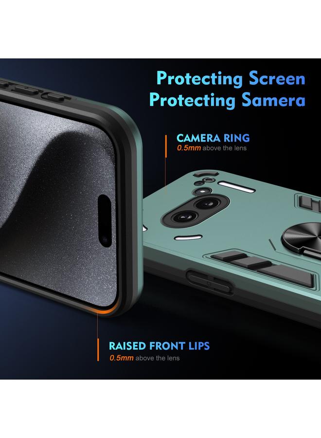 S-TOP Case For Nothing Phone 2a Shockproof Metal Ring Holder Phone Case - Image 3