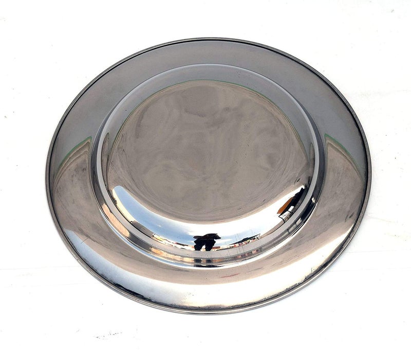 Nirvika Stainless Steel Lunch Plate Piece of 6 22 Gauge Dinner SetDinnerwareServewareThaliBreakfastMaggiPastaGravy Plate - Image 5