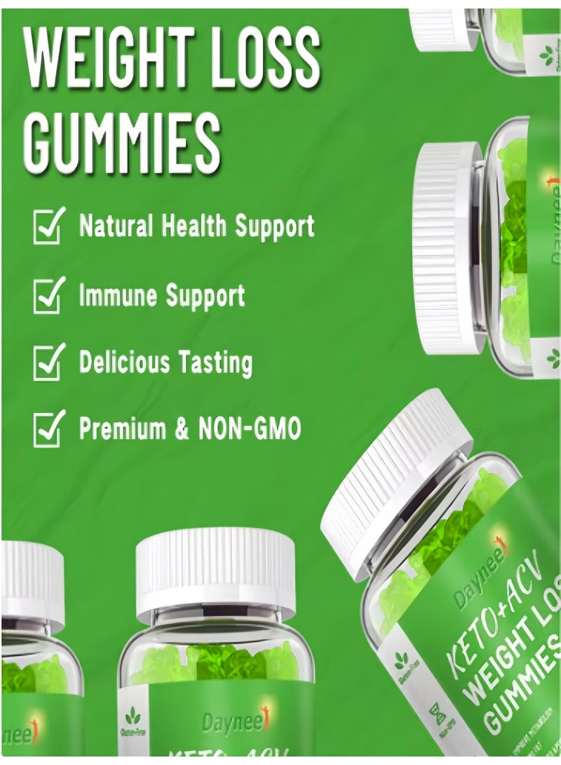 Daynee KETO+ACV Weight Loss Gummies, 60 Vegan Gummies - Apple Cider Vinegar Keto Gummies for Metabolism Boost, Fat Burn & Appetite Control, Non-GMO, Sugar-Free Weight Management Support for Men & Women - Image 3