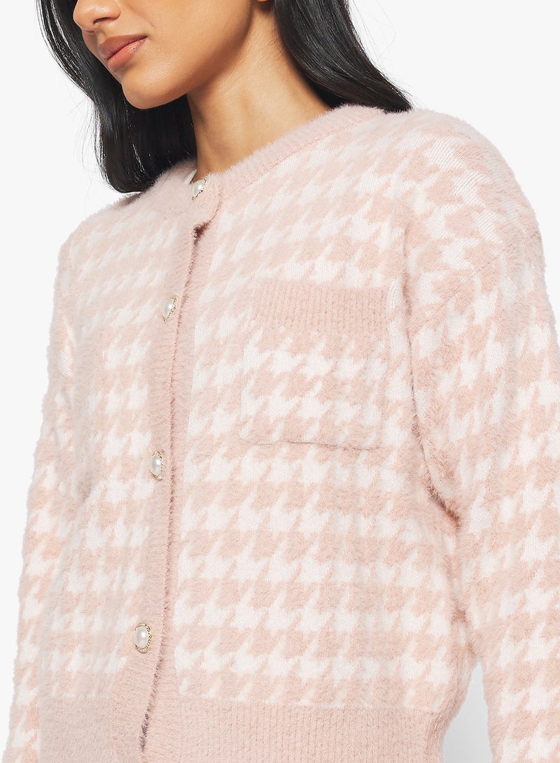 Ginger Classic Cardigan with Gold Accent - Image 3