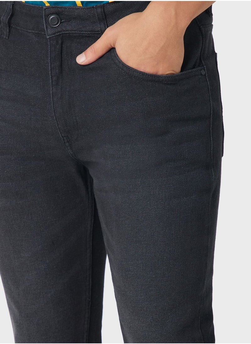 Seventy Five - Slim Fit Washed Jeans - Image 1
