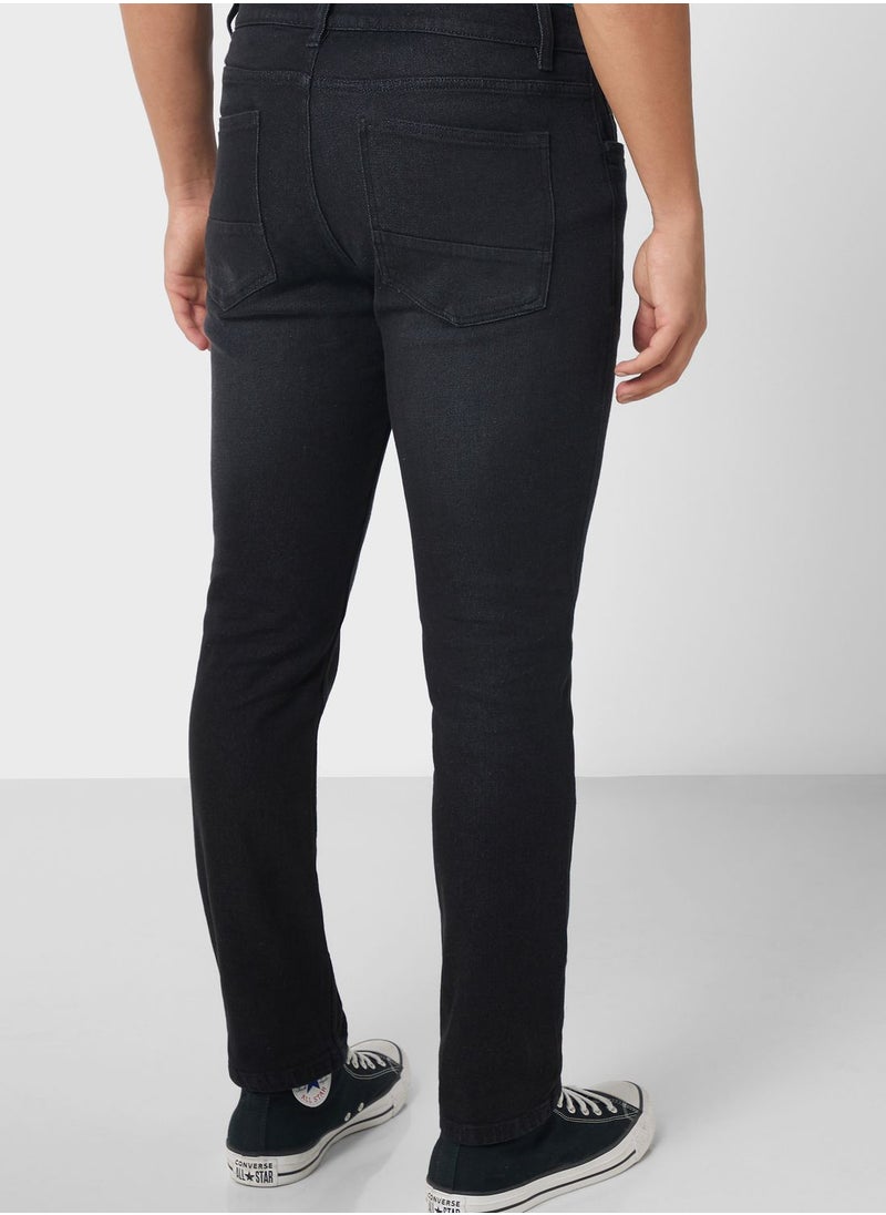 Seventy Five - Slim Fit Washed Jeans - Image 1