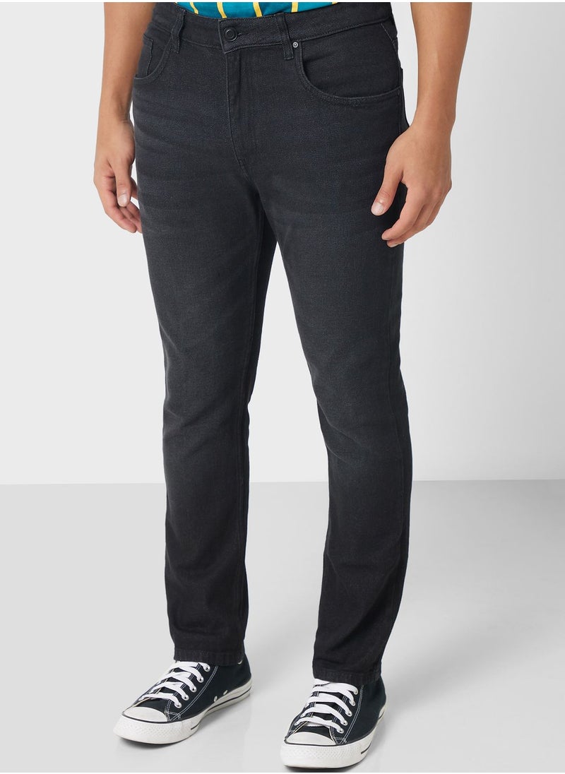 Seventy Five - Slim Fit Washed Jeans - Image 1