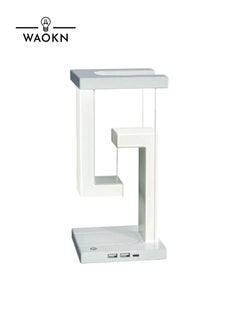 Wireless Rechargeable Floating Table Lamp Bedroom Bedside Home Can Store LED with Mobile Phone Wireless Recharger Desktop Night Lamp Upgrade Version - Wireless Charging with Mobile Phone