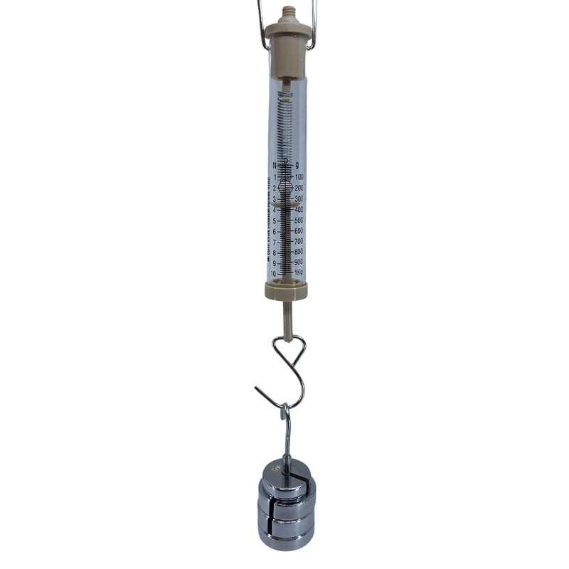 EISCO Newton Force Meter Spring Scale - Max Capacity 10N, 1 kg, Dual Scale Labeled. - Image 2