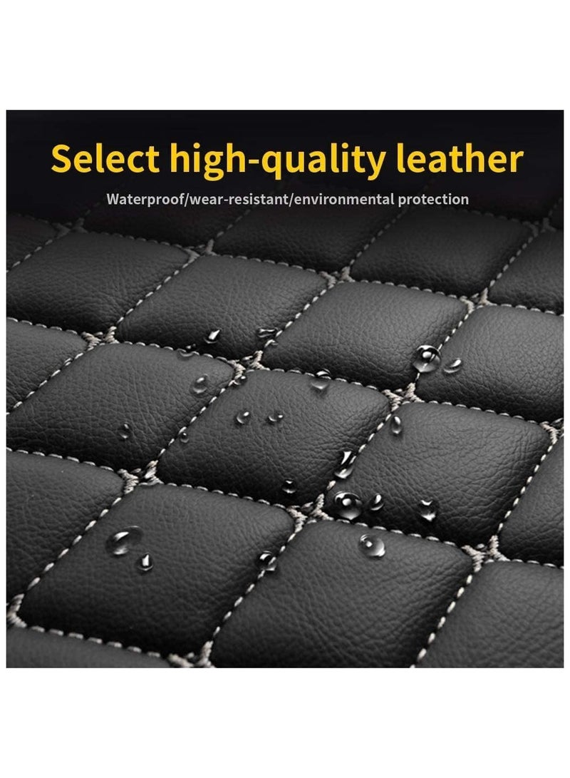 وينكا حصيرة أرضية متوافقة مع نيسان مشمس 2011-2018 PVC جلدية حصيرة حصيرة القدم غير المنقولة لون الطقس متاح (البيج) - Image 4