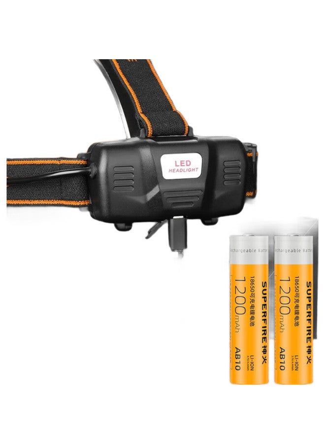 SupFire مصباح رأس Rt20 مع زوم، حساس حركة، قابل لإعادة الشحن، مدى طويل، عمر بطارية طويل، مقاوم للماء، للعمل، التعدين، وصيد السمك - Image 2