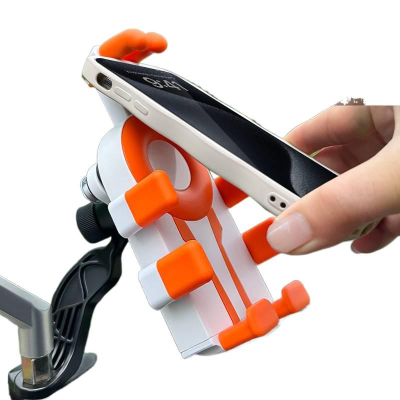 Secure Grip Car Phone Holder for Riding and Navigation and Rearview Mirror Mount for Universal Fit Pink - Image 2