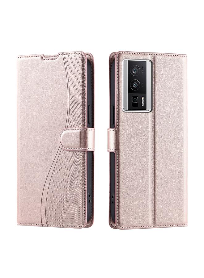 اس-توب جراب هاتف Redmi K60 / K60 Pro Voltage جراب هاتف جلدي رفيع للغاية منقط - Image 1