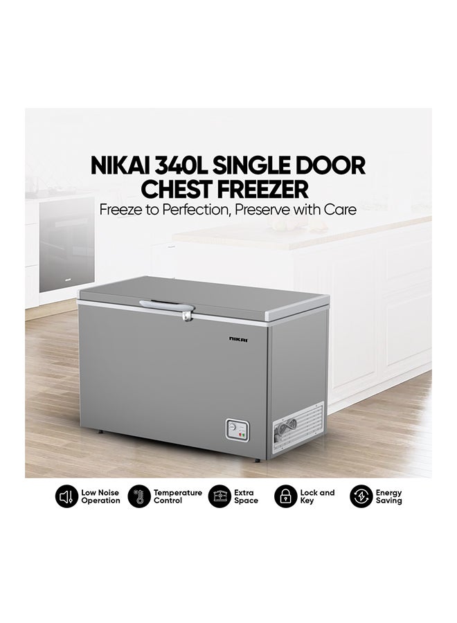 نيكاي مُجمد أفقي بباب واحد 340 L 528 kW NCF340N7S فضي - Image 2