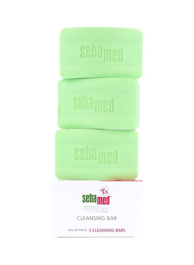 Sebamed Sensitive Skin Cleansing Bar 3 Pack (10.5 Ounce) - Hypoallergenic And Dermatologist Recomded. No Detergents That May Irritate Skin Conditions White 100grams - Image 2