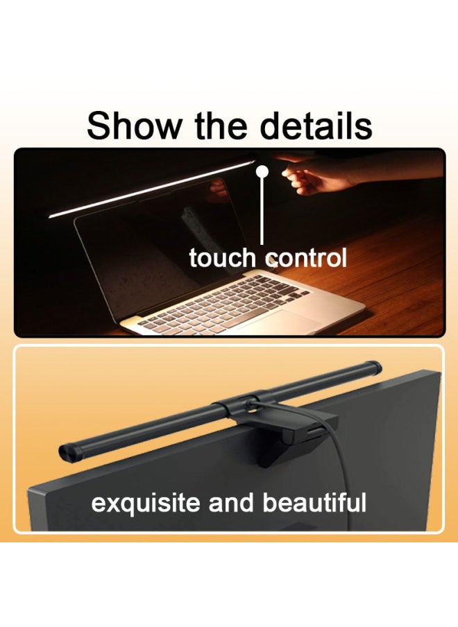 Generic - Touch Controlled LED Screen Display Light Eye Protection Blue Light Reduction Computer Notebook Supplemental Lighting Metal Modern Minimalist USB Powered Adjustable Brightness-Specifications:Large Bracket CCT Hanging Lamp - Image 1