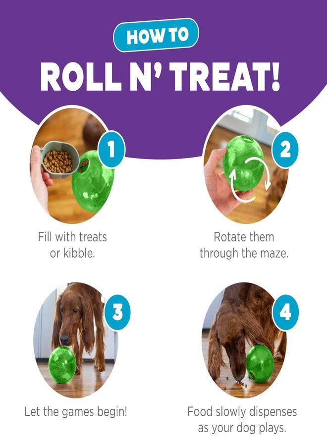 Outward Hound Orbee-Tuff Mazee Interactive Dog Puzzle Toy, Treat Dispensing Slow Feeder Ball, Green, 4.7-Inch - Image 5