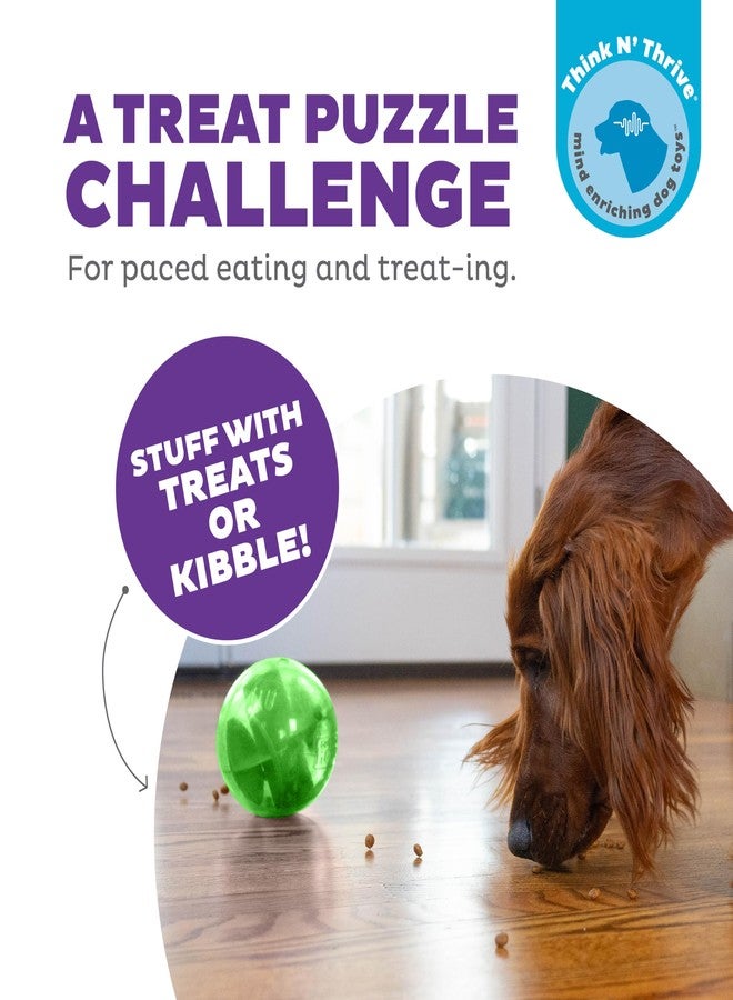 Outward Hound Orbee-Tuff Mazee Interactive Dog Puzzle Toy, Treat Dispensing Slow Feeder Ball, Green, 4.7-Inch - Image 3