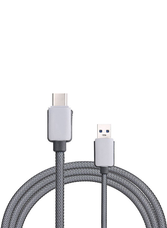 NIBEMINENT High Speed USB3.1 Weave Fishing Net Charging Cable Data Transfer Cables Type-C to USB3.0 Indicates Line for Le-shi Phones Multicolour - Image 1