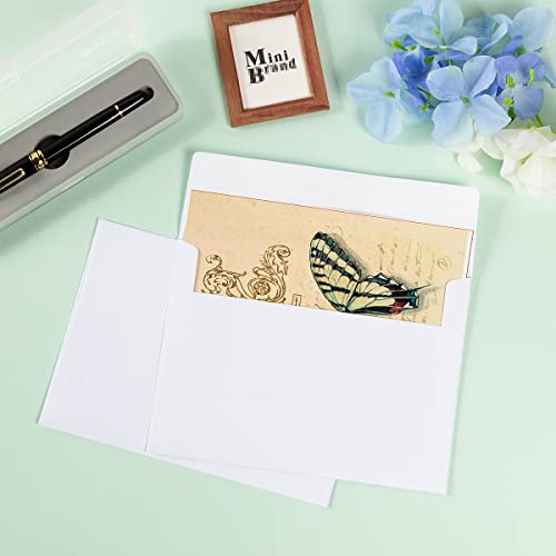 Wishop 50 Pack 5 x 7 Envelopes Colored Self Seal for Wedding, Party Invitations, Greeting Cards, Announcements, Photos, 5.24 x 7.21 Inches (White) - Image 5