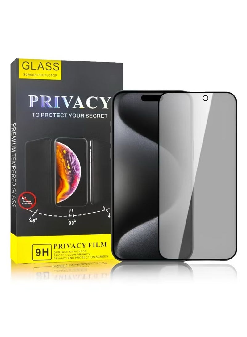 جلاس شاشة حماية للخصوصية HD لموبايل ايفون 12، بدرجة صلابة 9H طبقة من الزجاج المقوى مضادة للتجسس - Image 1