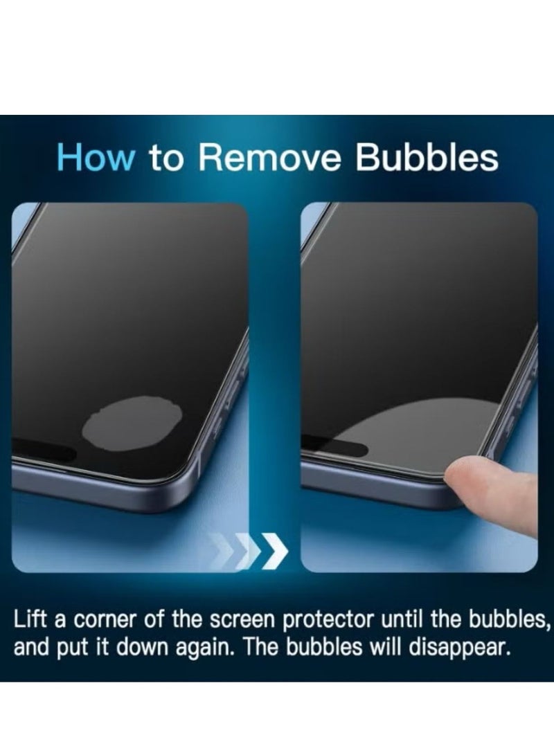 جلاس شاشة حماية للخصوصية HD لموبايل ايفون 12، بدرجة صلابة 9H طبقة من الزجاج المقوى مضادة للتجسس - Image 3