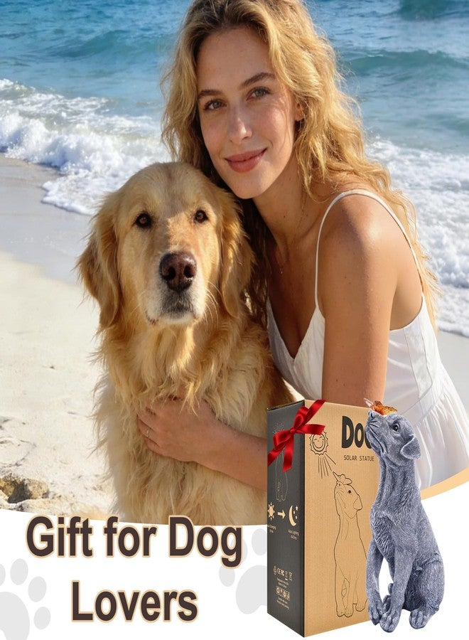 Goodeco Memorial Dog with Butterfly Statue - Pet Memorial Statue Garden Dog Ornament, Pet Passing Away Bereavement Presents Tribute Sculpture, Pet Memorial Gifts, Pet Loss Gift for Dog - Image 3