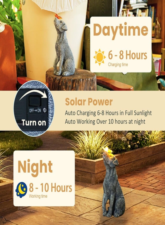 Goodeco Memorial Dog with Butterfly Statue - Pet Memorial Statue Garden Dog Ornament, Pet Passing Away Bereavement Presents Tribute Sculpture, Pet Memorial Gifts, Pet Loss Gift for Dog - Image 4