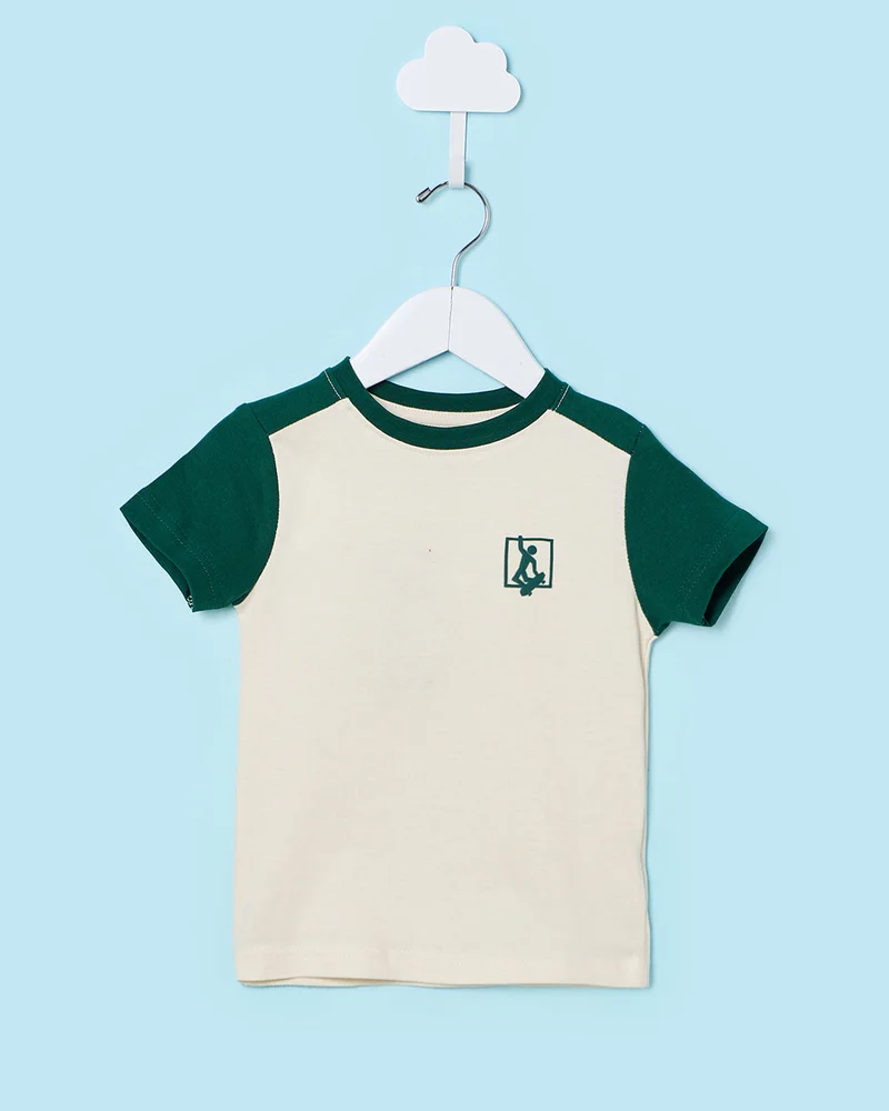 ردتاغ Infant Boys White Cut And Sew T-Shirt