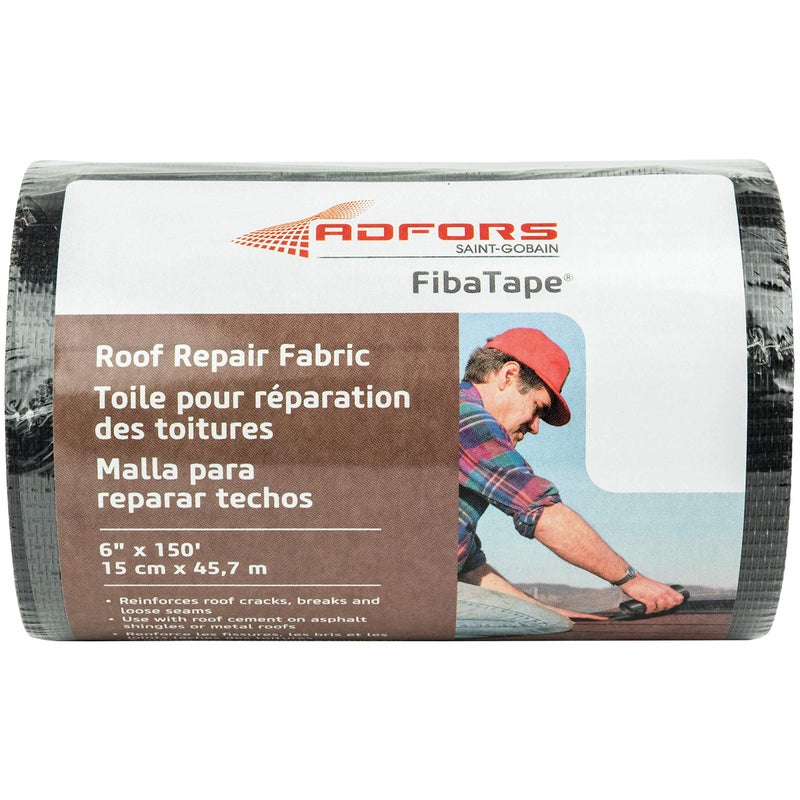 ADFORS FibaTape FDW6598-U 6 in x 150 ft Roof Fabric, Black - Image 2