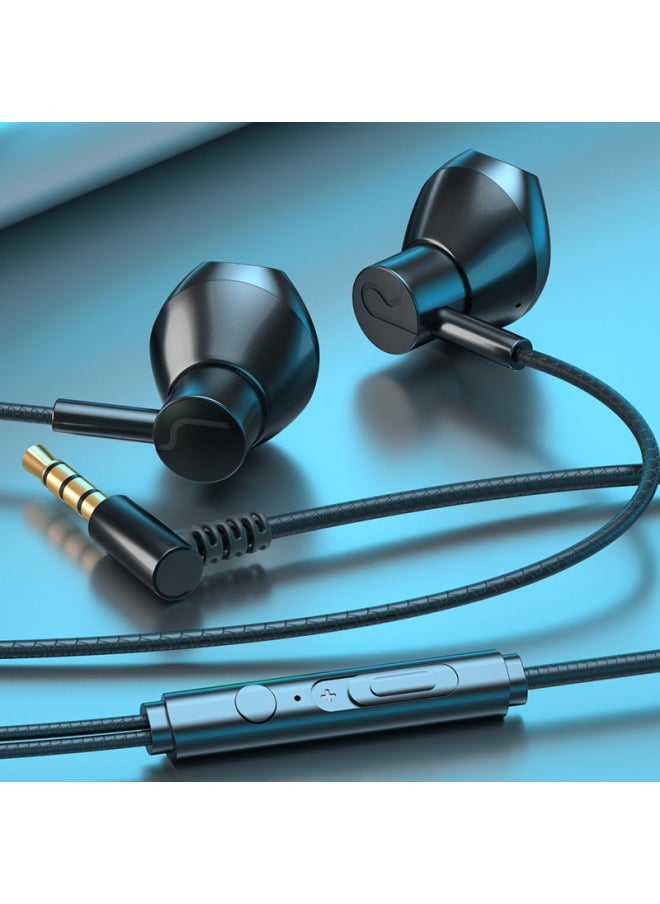 E-sports Game Headset In-ear Wired Ear-free Typec Interface Earplug High Sound Quality Mobile Phone Computer Universal-Color:Classic Black 3.5mm Round Hole  - Image 1