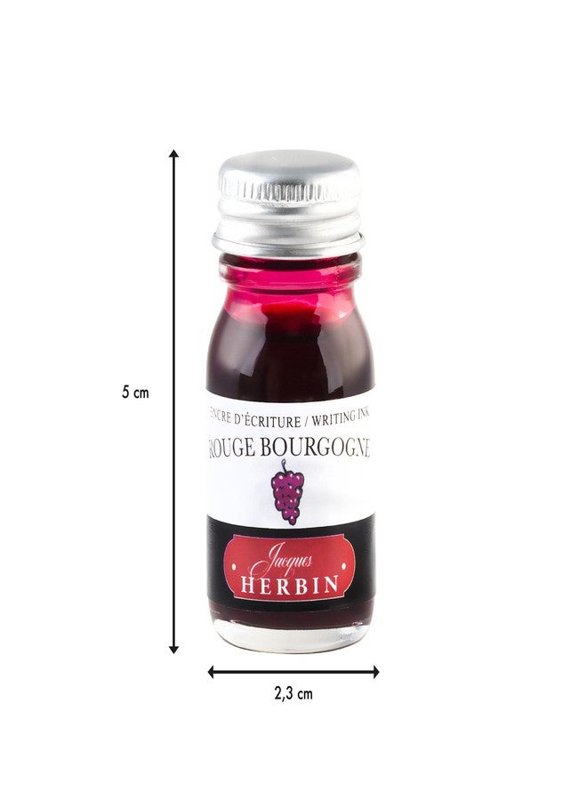 Jacques Herbin Herbin Ink Bottle (Rouge Bourgogne - 10ML) 11528T - Image 2