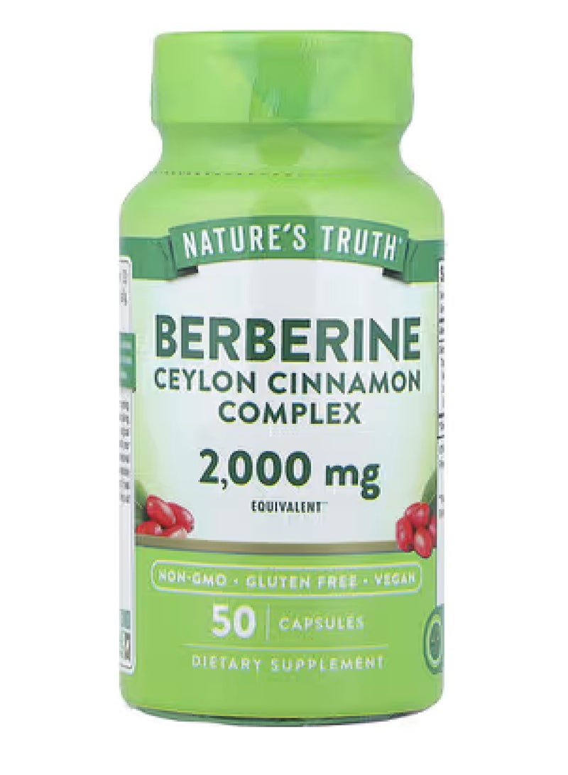 Berberine Ceylon Cinnamon Complex, 2,000 mg, 50 Capsules