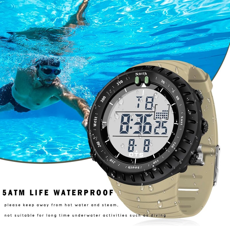 PALADA Men's Digital Sports Watch Waterproof Tactical Watch with LED Backlight Watches for Men - Image 2