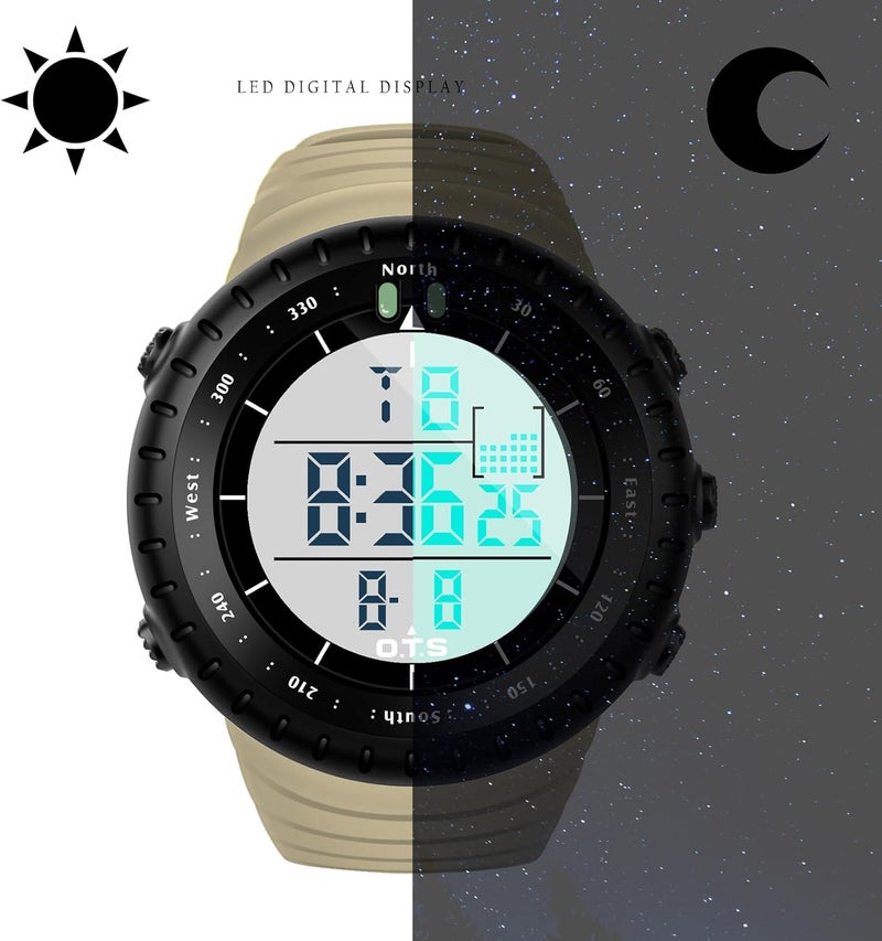 PALADA Men's Digital Sports Watch Waterproof Tactical Watch with LED Backlight Watches for Men - Image 3