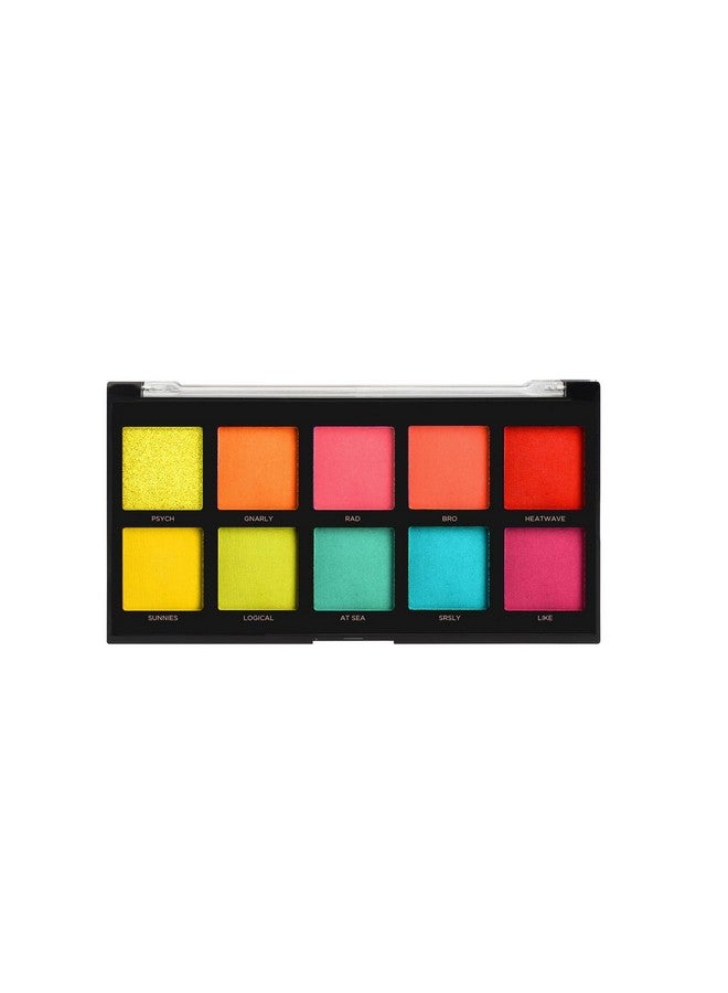 Profusion Cosmetics 10 Shade Eyeshadow Palette - High Pigmented Multi-Finish Colors, Vegan & Cruelty-Free, Create Stunning Looks On-the-Go - Travel-Friendly & Versatile Makeup, NEON - Image 2