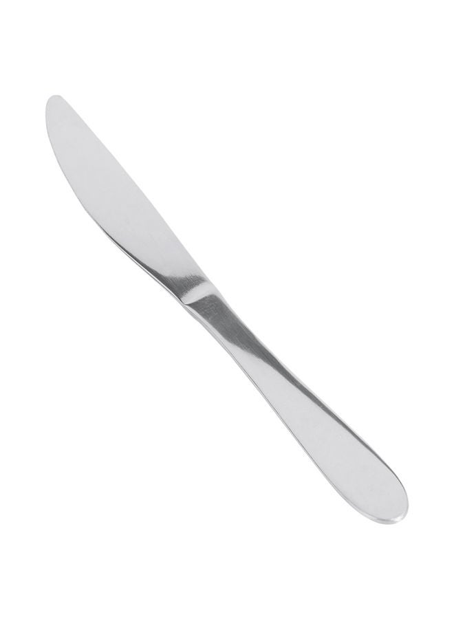 NIBEMINENT 24-Piece Sleek Cutlery Set Silver 26cm  - Image 4