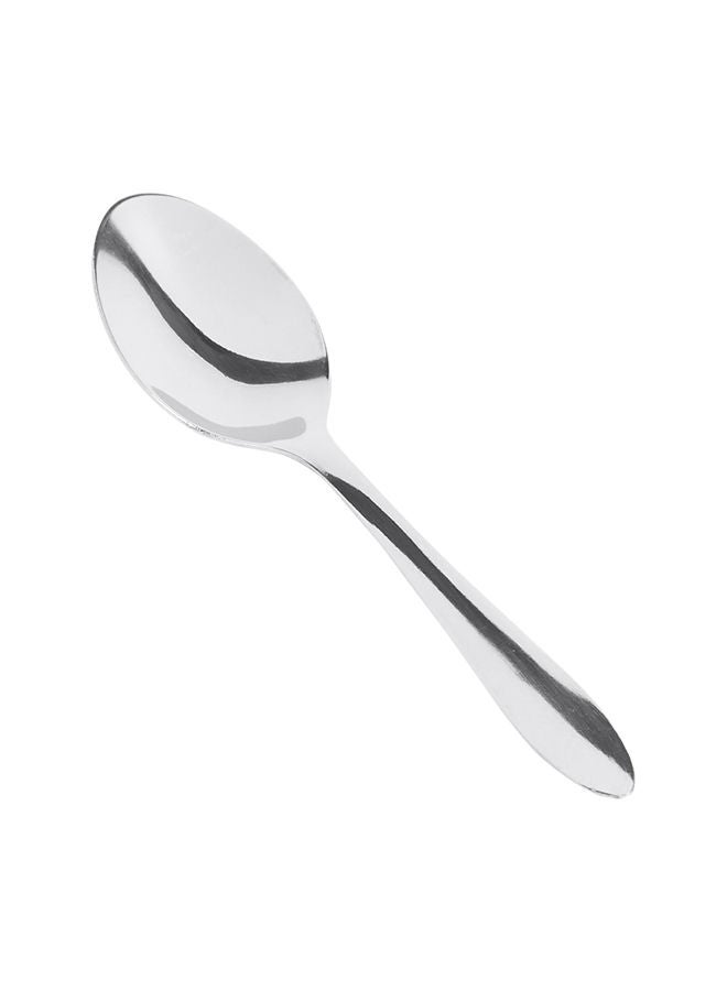 NIBEMINENT 24-Piece Sleek Cutlery Set Silver 26cm  - Image 5