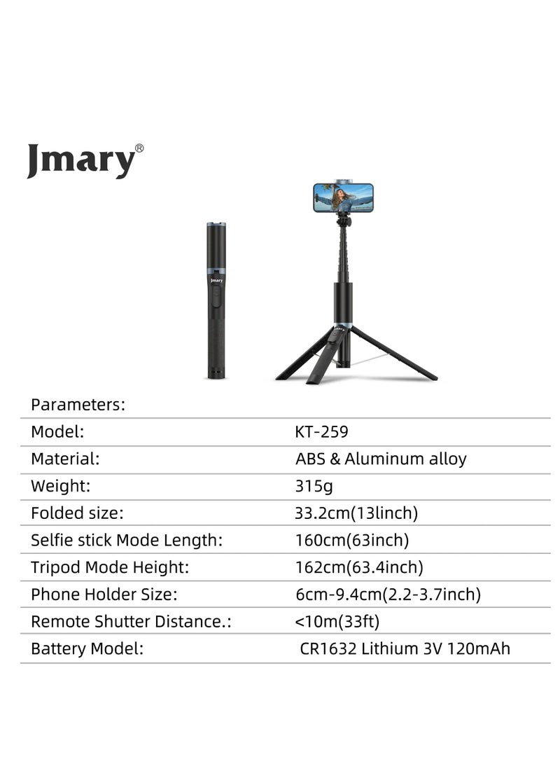 Jmary KT-259 Selfie Stick Tripod - Image 3