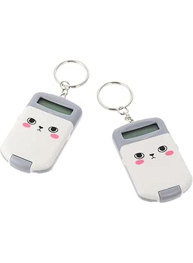 2Pcs Portable Mini Calculator Lightweight Cute Cartoon Design LCD Display for Students Office - Image 1