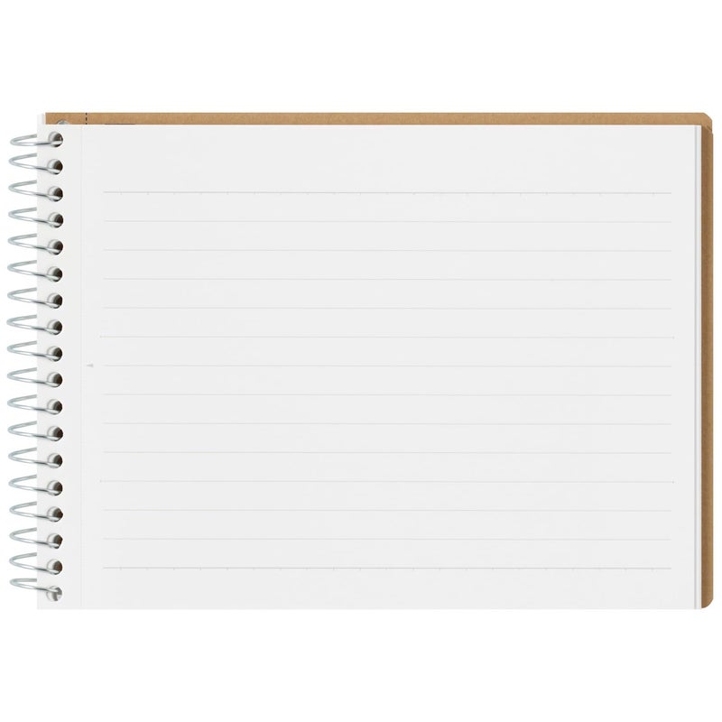 Maruman Spiral Note Basic Lined Notebook- A6, 4.29" x 6.22", 80 Sheets / 160 Pages, 6.5mm Narrow Ruled Journal, Perforated Pages & Wire-Bound to Lay Flat, Sturdy Kraft Cover, Made in Japan - Image 2