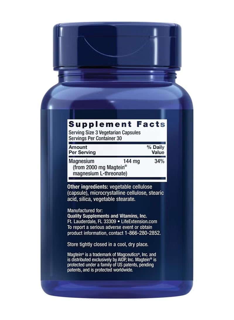 لايف إكستنشن مكمل غذائي نيورو ماج ماغنيسيوم إل ثريونيت يدعم الذاكرة والوظائف الإدراكي - Image 2